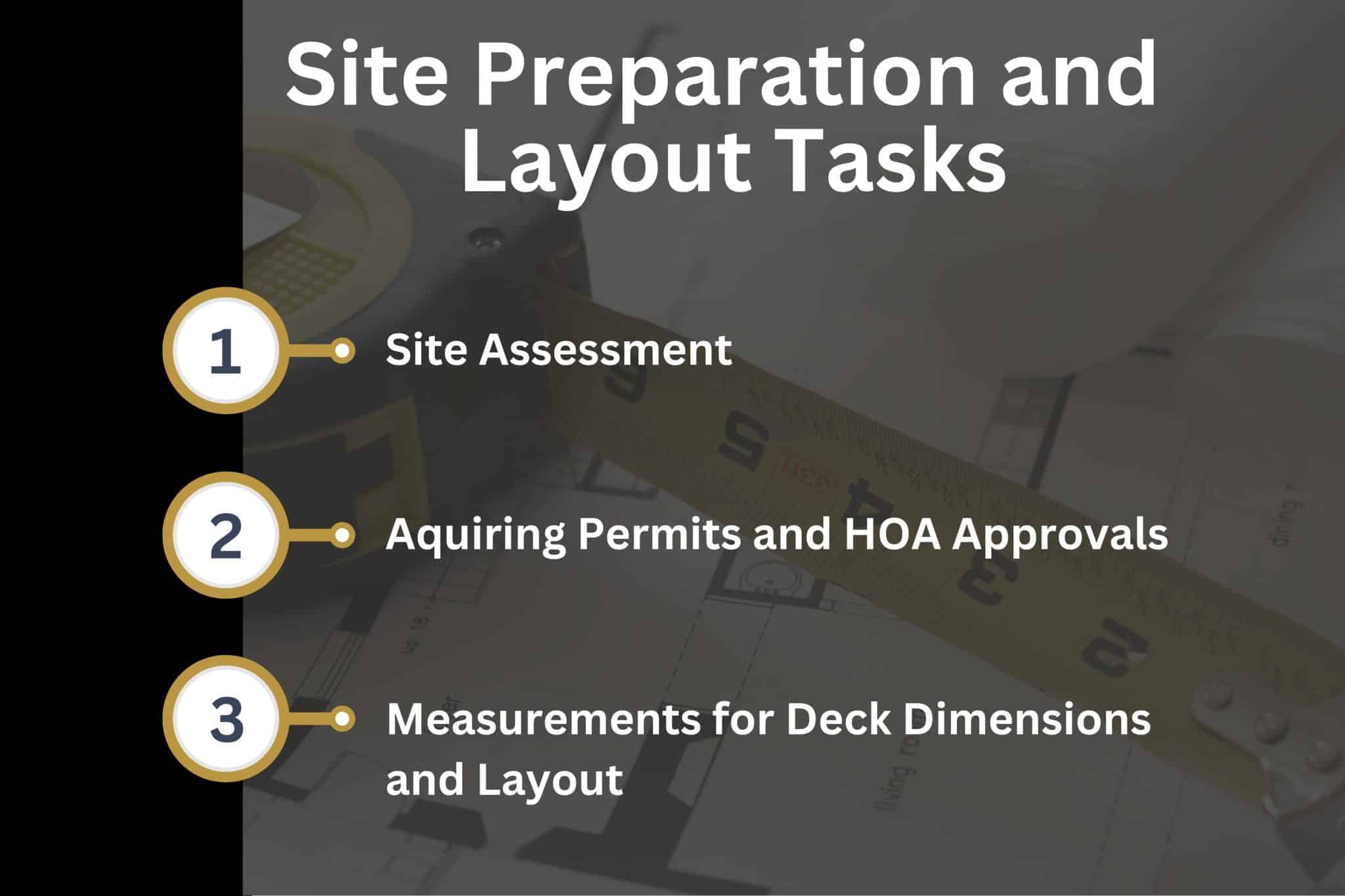 Deck preparation and layout